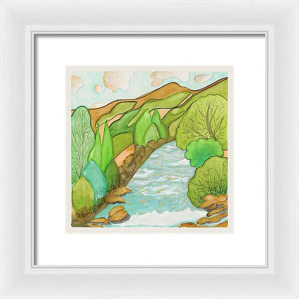 Golden Colorado River Fine Art Print - Framed Print