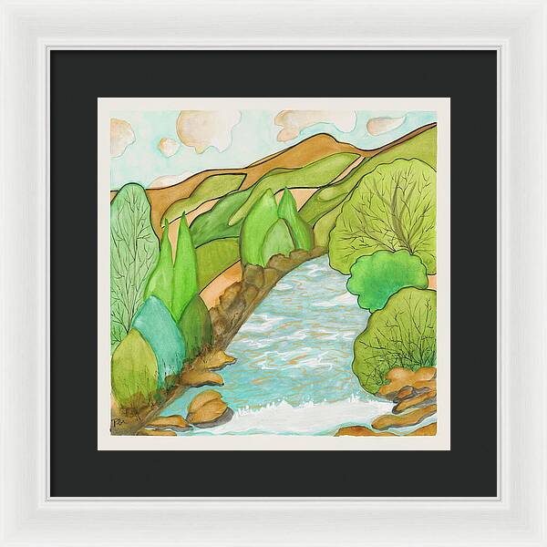 Golden Colorado River Fine Art Print - Framed Print