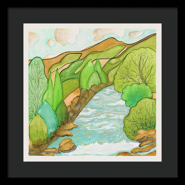 Golden Colorado River Fine Art Print - Framed Print