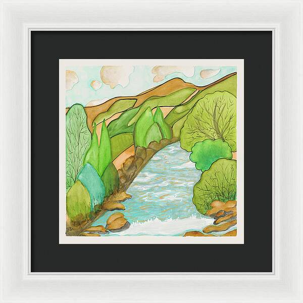 Golden Colorado River Fine Art Print - Framed Print