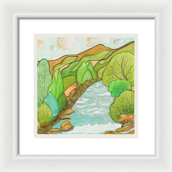 Golden Colorado River Fine Art Print - Framed Print