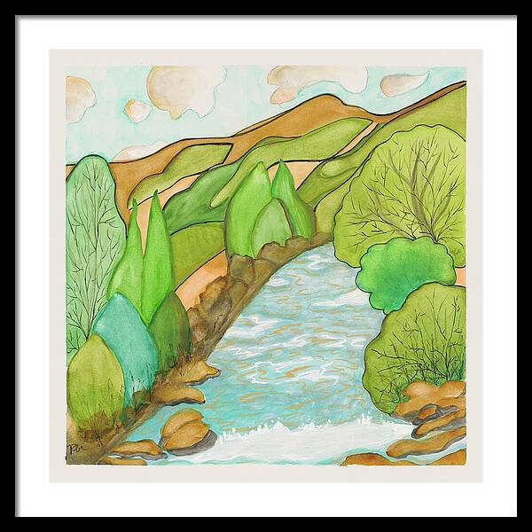 Golden Colorado River Fine Art Print - Framed Print