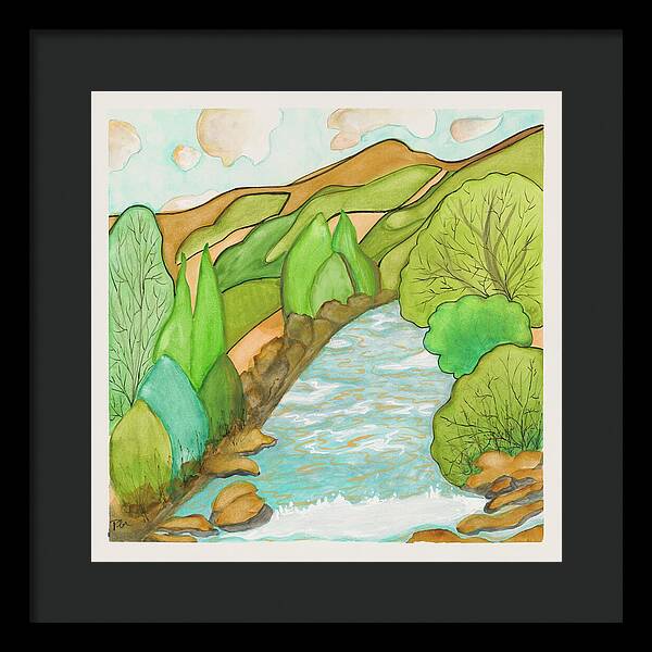 Golden Colorado River Fine Art Print - Framed Print