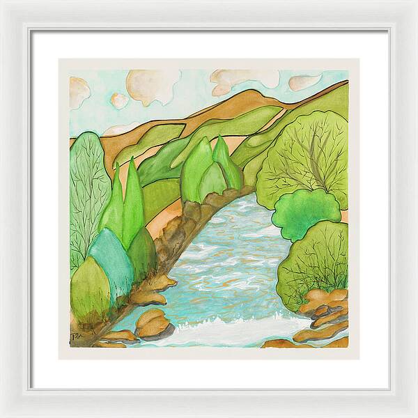 Golden Colorado River Fine Art Print - Framed Print