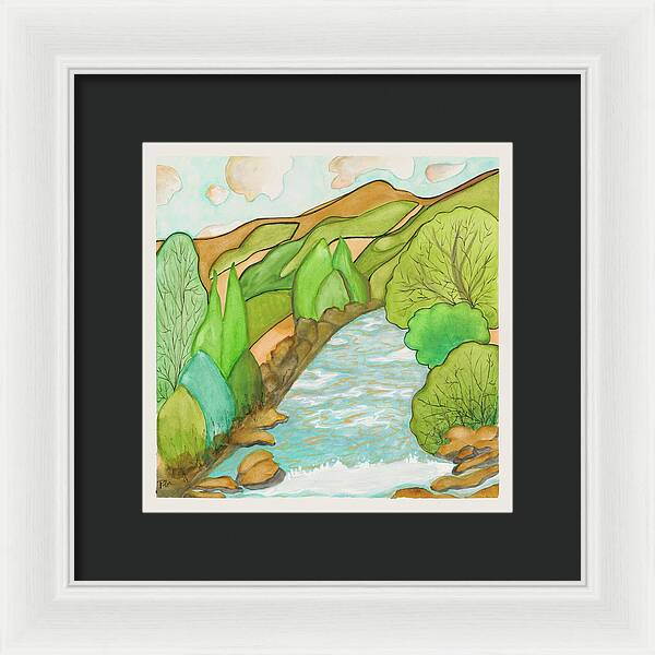 Golden Colorado River Fine Art Print - Framed Print