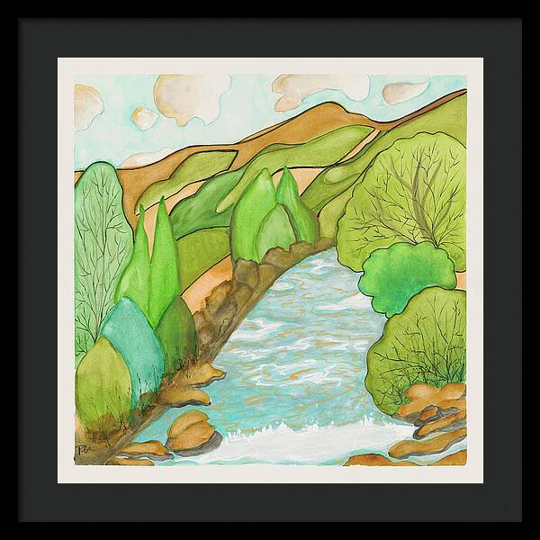 Golden Colorado River Fine Art Print - Framed Print