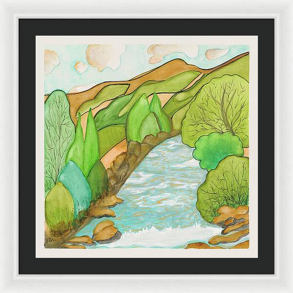 Golden Colorado River Fine Art Print - Framed Print