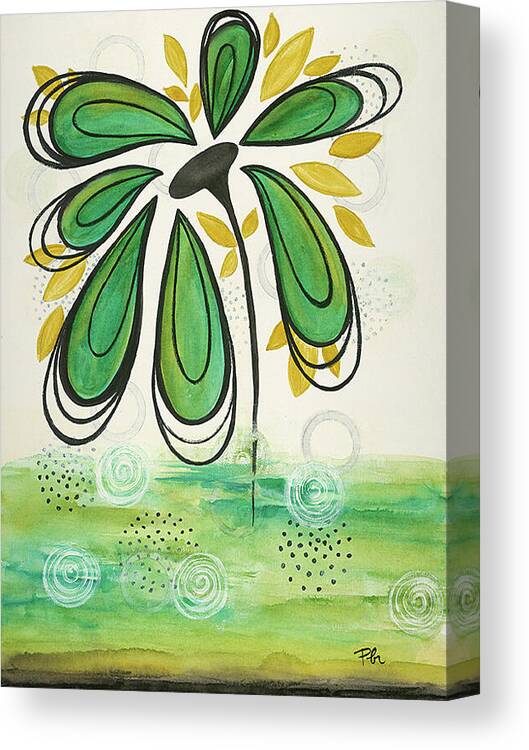 Green Flower Fine Art Print - Canvas Print