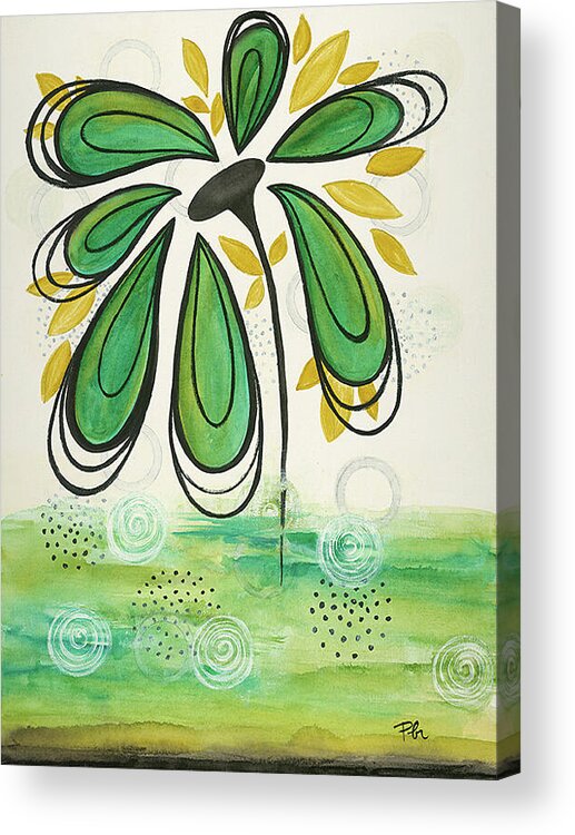 Green Flower Fine Art Print - Acrylic Print