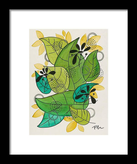 Green Leaf other side Fine Art Print - Framed Print