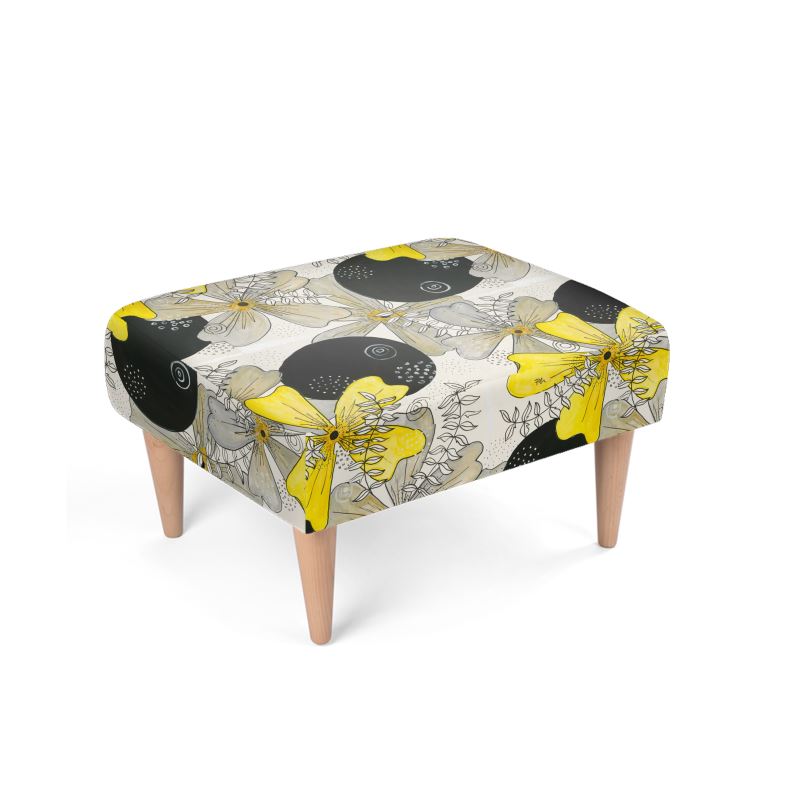 Modern Footstool Yellow