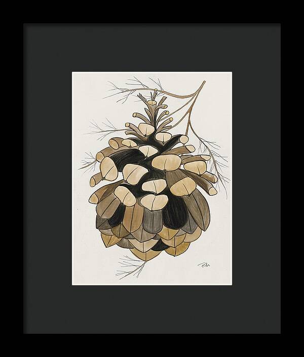 Colorado Fat Pine Cone Fine Art Print - Framed Print