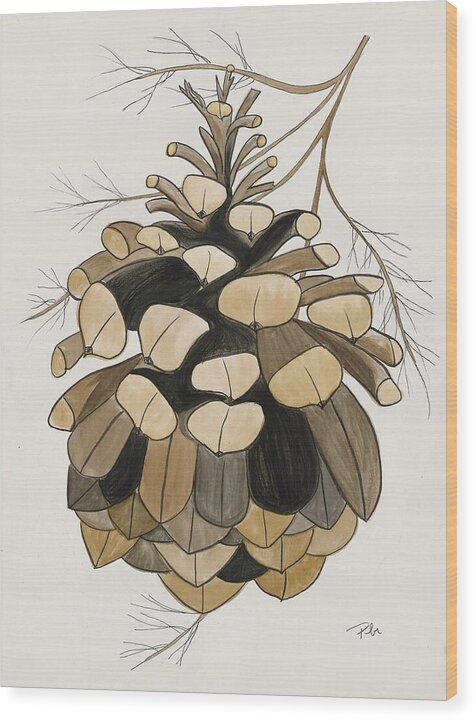 Colorado Fat Pine Cone Fine Art Print - Wood Print