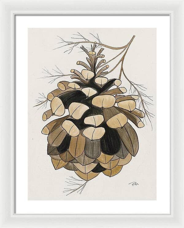 Colorado Fat Pine Cone Fine Art Print - Framed Print