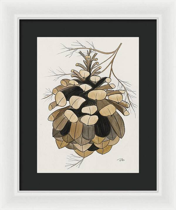 Colorado Fat Pine Cone Fine Art Print - Framed Print