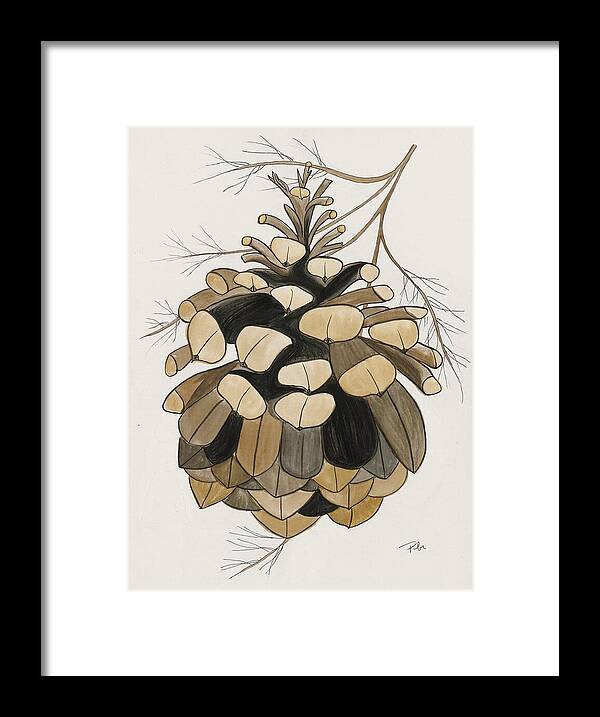 Colorado Fat Pine Cone Fine Art Print - Framed Print