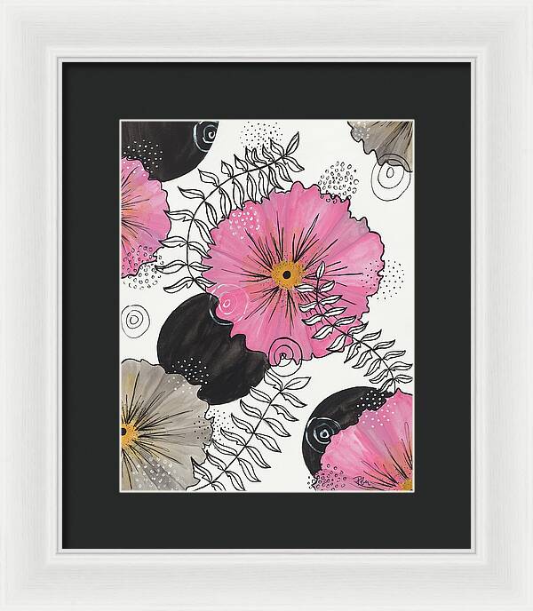 Pink Floral Fine Art Print - Framed Print