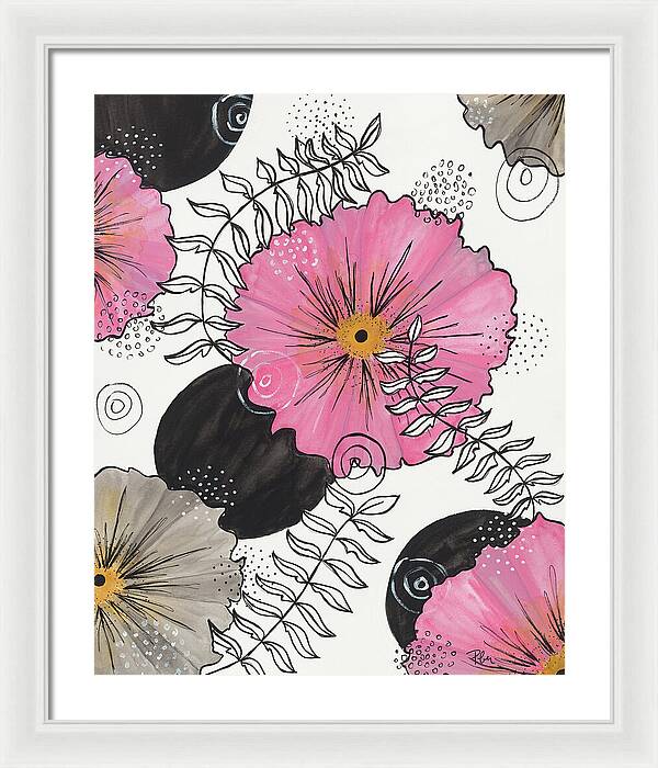 Pink Floral Fine Art Print - Framed Print