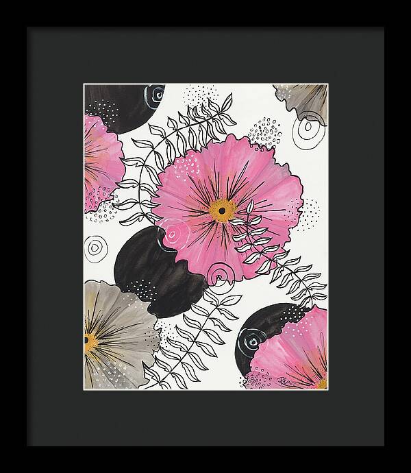 Pink Floral Fine Art Print - Framed Print