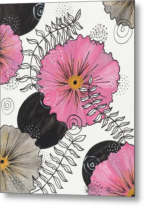 Pink Floral Fine Art Print - Metal Print