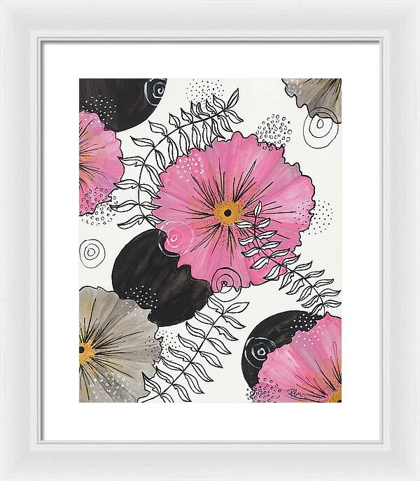 Pink Floral Fine Art Print - Framed Print