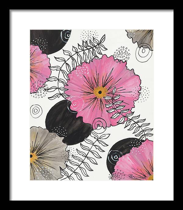 Pink Floral Fine Art Print - Framed Print