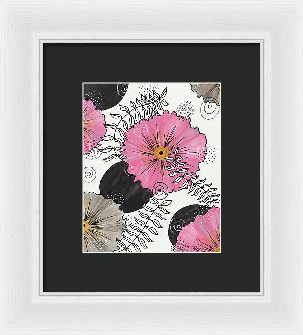 Pink Floral Fine Art Print - Framed Print