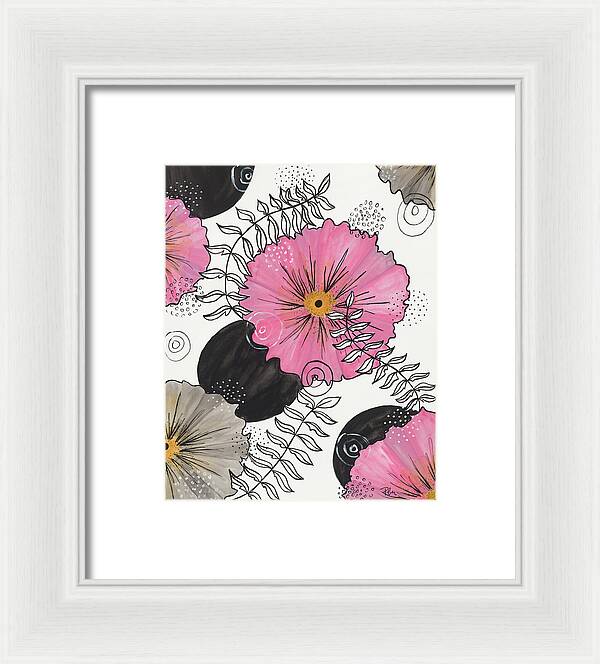 Pink Floral Fine Art Print - Framed Print