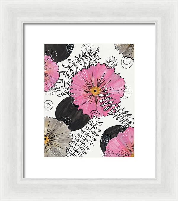 Pink Floral Fine Art Print - Framed Print