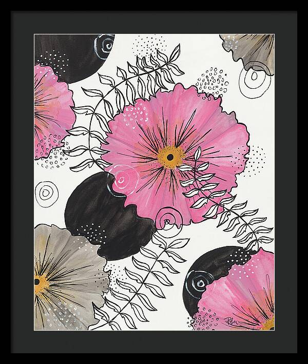 Pink Floral Fine Art Print - Framed Print