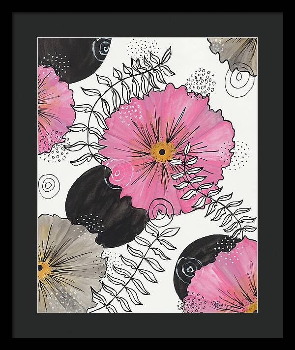 Pink Floral Fine Art Print - Framed Print